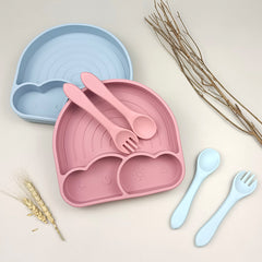 Plato de silicona con ventosa- Nube