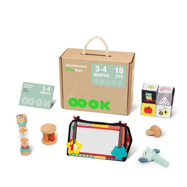 Caja de juego Montessori 3-4meses