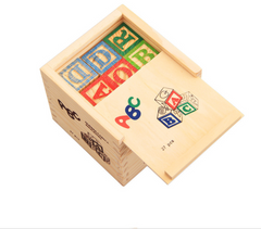 Bloques de madera abecedario - 27 piezas