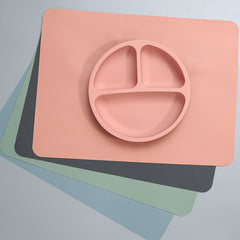 Plato de silicona con mantel individual